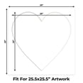 thumbnail image 2 of White Picture Frame Mat for 29x29 Frames - Heart Opening for 26x26 Photos - 10 Mats, 2 of 7