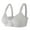 Gray, variant on Front Closure Bras for Women Gathering Plush Size Bras Solid Color Wireless Bras Full Coverage T-Shirt Bralettes