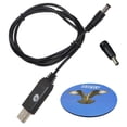 thumbnail image 1 of HQRP USB to DC 9V Step-Up Cable for Radio, Wireless Speaker, Tablet PC, Headphone Amplifier Cord Lead Wire + HQRP Coaster, 1 of 4