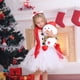 thumbnail image 4 of Falda de baile congelada para niñas Snow Treasure, disfraz de actuación para niños, muñeco de nieve navideño jugando, disfraz de Snow Treasure, 4 of 6