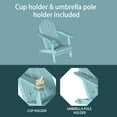thumbnail image 6 of Boyel living Outdoor Adirondack Chair HDPE Classic Frog Chair With Built-In Cup Holder And Umbrella Hole for Patio Garden Furniture in Cyan Blue, 6 of 8