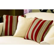 Home Trends Avalon Stripe Pillow, Burgundy