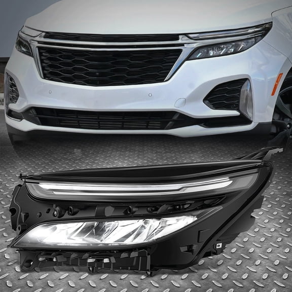 Nuvision for 22-24 Chevy Equinox LT RS Black Driver Left Side Full LED Headlight Lamp