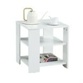 thumbnail image 5 of Leiln. Z Modern Bedside Table/Sofa Three-Layer Side Table/Multi-Function Bedside Table Table Lamp Living Room Bedroom Furniture, Easy to Assemble, White, 5 of 8