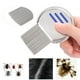 thumbnail image 5 of Fugacal Peine de Acero Inoxidable para Tratamiento de Piojos y Liendres para Eliminar los Piojos de la Cabeza de la Suciedad, Peine de Extracción de Piojos en Espiral Simple(azul) Fugacal No se aplica, 5 of 6