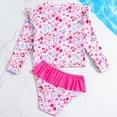 thumbnail image 7 of TOWED22 Toddler Girls Swimsuit Rashguard Set Summer Beach Breathable Tankini with UPF 50+ Sun Protection 2-8T Hot Pink,6-7 Y, 7 of 7