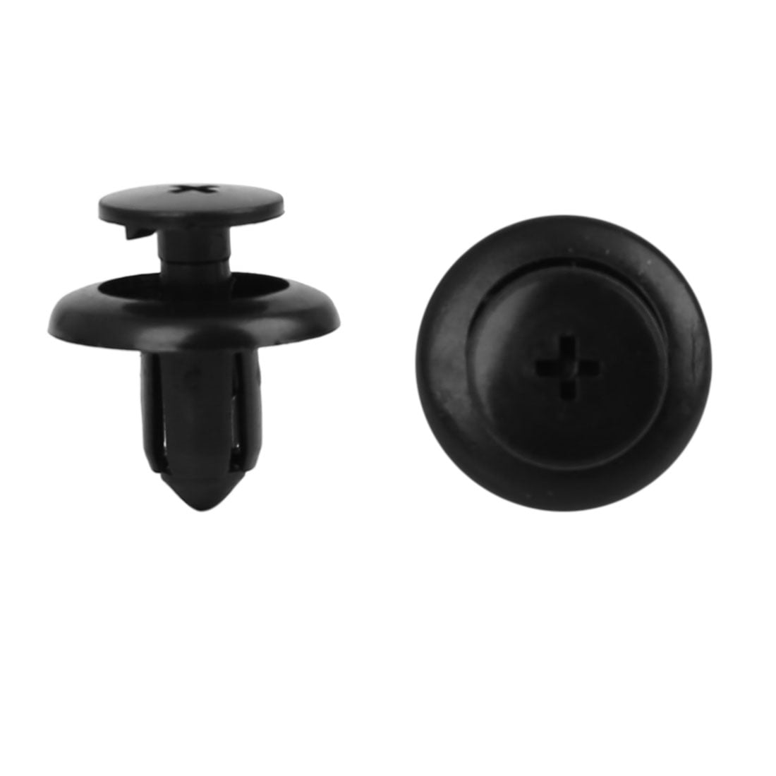 120Pcs 8mm Black Plastic Rivets Fender Trunk Retainer Fastener Clip for