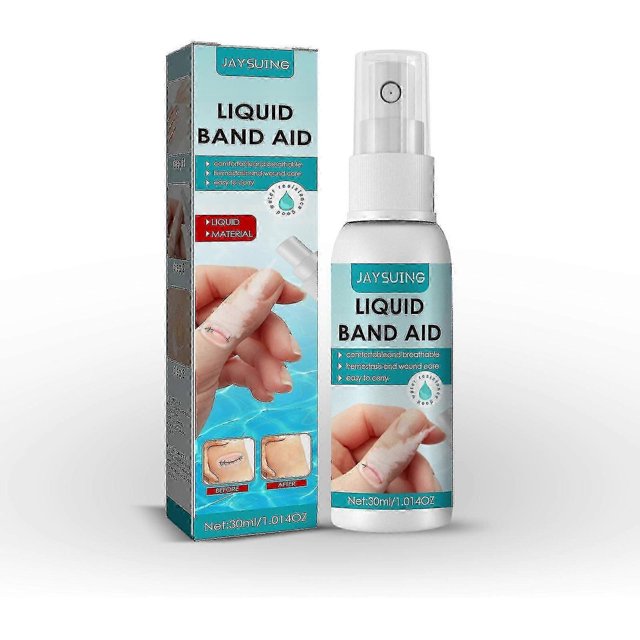 Jaysuing Waterproof Liquid Band-Aid Spray Wound Protection Invisible Film Forming Waterproof Breathable Care Spray 30Ml Boxed