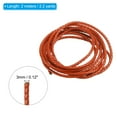 thumbnail image 2 of Uxcell Round Braided Leather Cord, 3mm Genuine Braided Leather Cords, Orange(2.2 Yards), 2 of 6