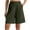 Green, variant on Lenpel Bermuda Shorts for Women High Waisted Wide Leg Pleated Knee Length Workout Long Shorts Casual Athletic Shorts with Pockets