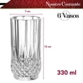 thumbnail image 2 of Vasos para Jaibolero RD Royal Cook Transparente de Cristal 6 piezas, 2 of 5