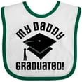 thumbnail image 3 of Inktastic My Daddy Graduated College Graduate Boys or Girls Baby Bib, 3 of 4