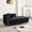 Black, variant on YWEN Deluxe Chaise Lounge Indoor Chair, Elegant Plush Velvet Button Tufted Leisure Sofa Couch with Arch Arm, Golden Finish, Suture & Tapered Legs, Furniture Set, Easy Assembly