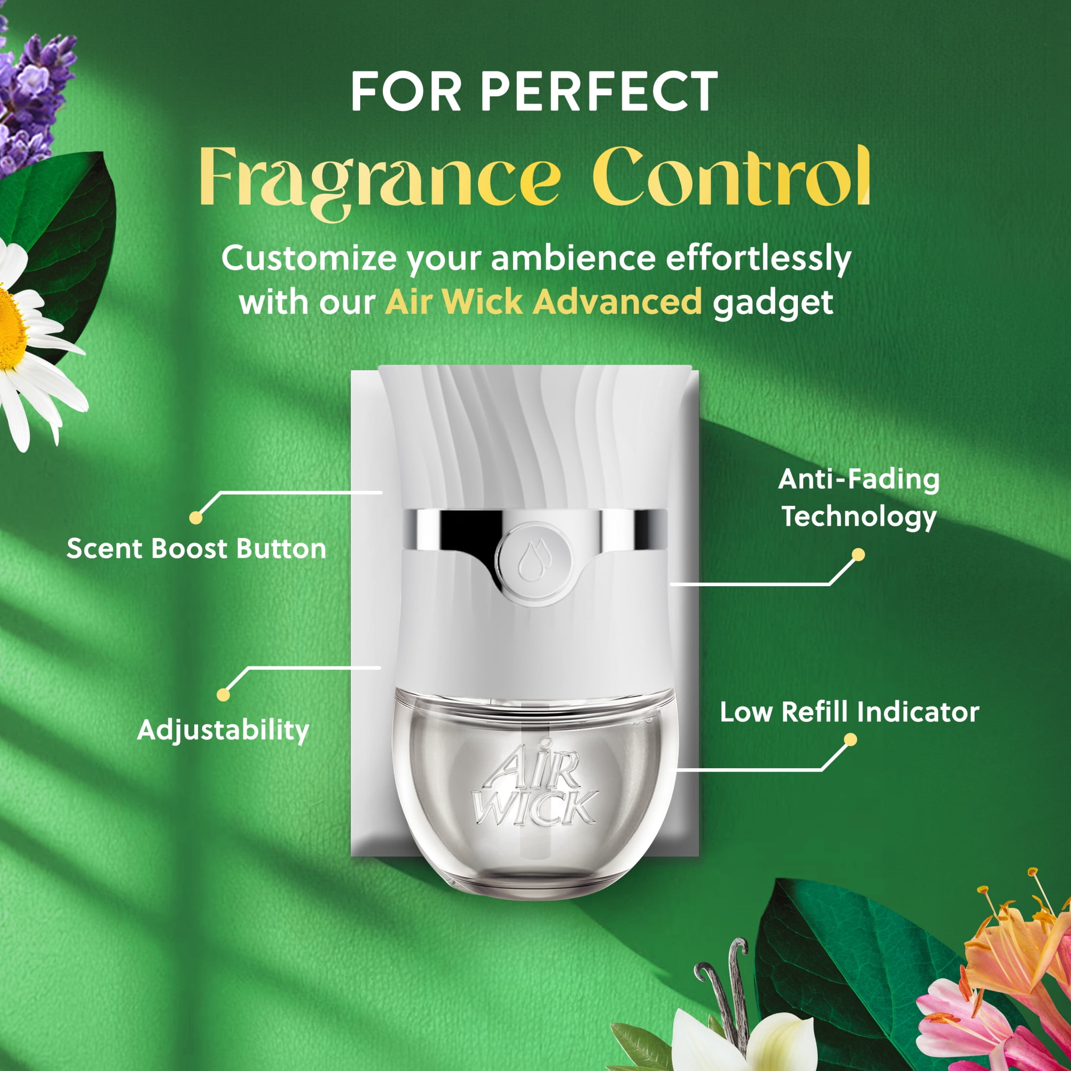 Air Wick Plug-In Scented Oil Air Freshener Warmer Refills, Lavender and Chamomile, 5 Count