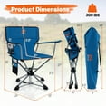 thumbnail image 3 of Goplus 360° Swivel Hunting Chair with Mesh Cup Holder & Storage Pockets Cozy Backrest Blue, 3 of 10