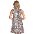 thumbnail image 2 of Bixox Rose Mix Leopard 3 Print Women's Sleeveless A-Line Dress with Pockets, Casual Knee-Length Tank Dress for Summer-Large, 2 of 7