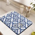 thumbnail image 4 of Washable Rubber Multicolored Floral Dish Drying Mats for Kitchen Counter Home Large Coffee Bar Pad Accessories and Decor for Utensils Stemware 18''x24'', 4 of 7