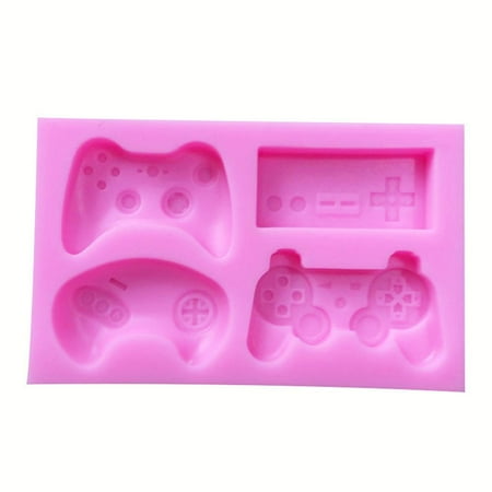 

4-Cavity Game Controller Silicone Mold Cake Candy Mold Baking Mold for Chocolate Cake Cupcake Decor
