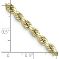 thumbnail image 4 of 10k Yellow Gold 4.2mm Semi-solid Diamond Cut Rope Chain - 7" Bracelet, 4 of 8