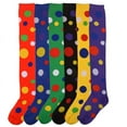 thumbnail image 2 of Namzi 6 Pairs Thigh High Socks for Women Girls Novelty Halloween Long Socks Funny Cute Colorful Over the Knee High Socks，Black, 2 of 2