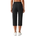 thumbnail image 3 of Rosvigor Capris for Women High Waisted Drawstring Athletic Pants Quick Dry Hiking Travel Capris Pants with Pockets, 3 of 7