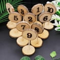 thumbnail image 2 of 1-10 Rustic Wood Table Numbers Slices Stick Stand Base for Seat Cards Decor Retr, 2 of 19