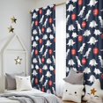 thumbnail image 5 of DarkBlue Cartoon Dinosaurs SpeechBubbles Insulated Teens Curtains Set Of 2, Bedroom Essentials, Toddler Room Decor 52"x84", 5 of 5