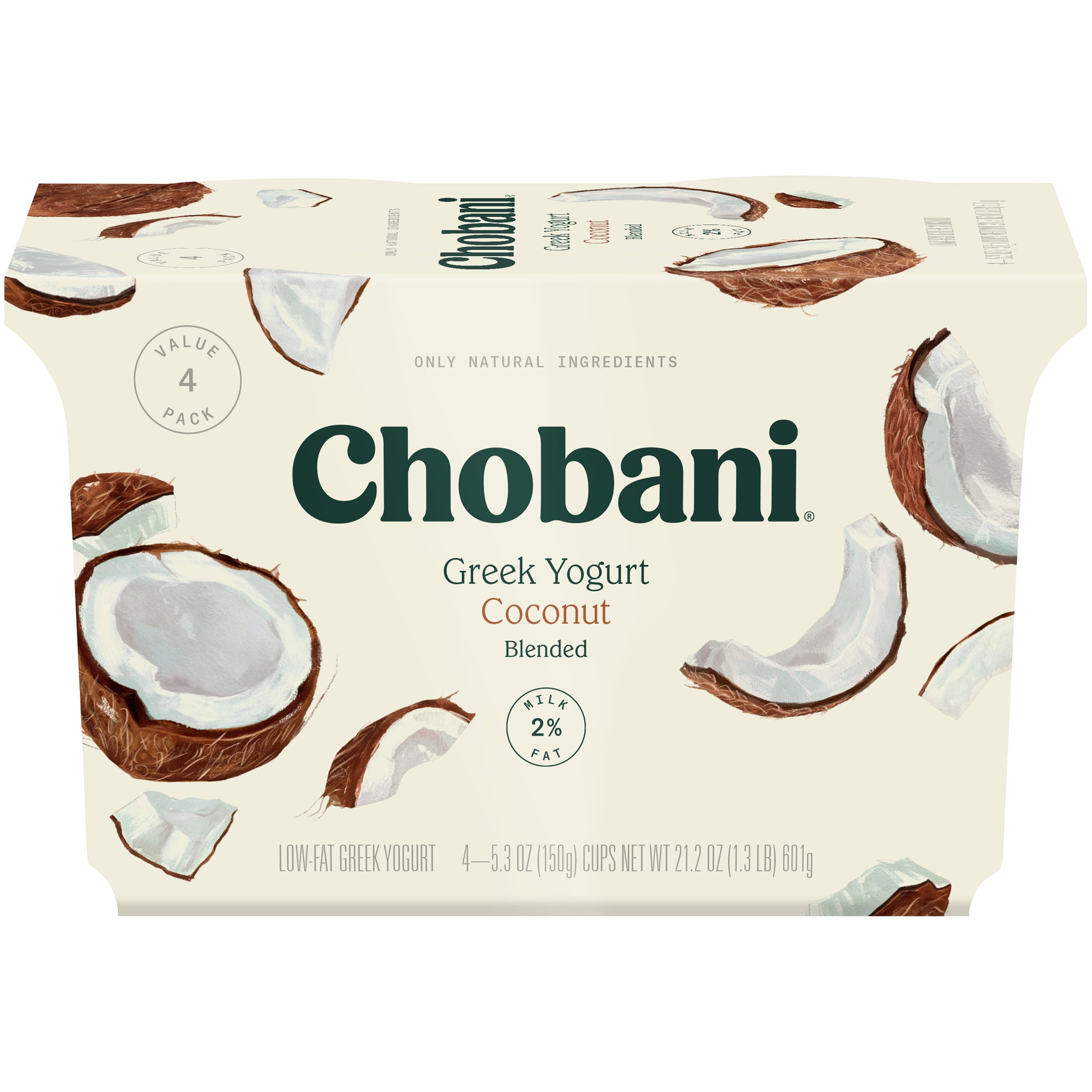 Chobani® Coconut Blended LowFat Greek Yogurt 45.3 oz. Cups Walmart
