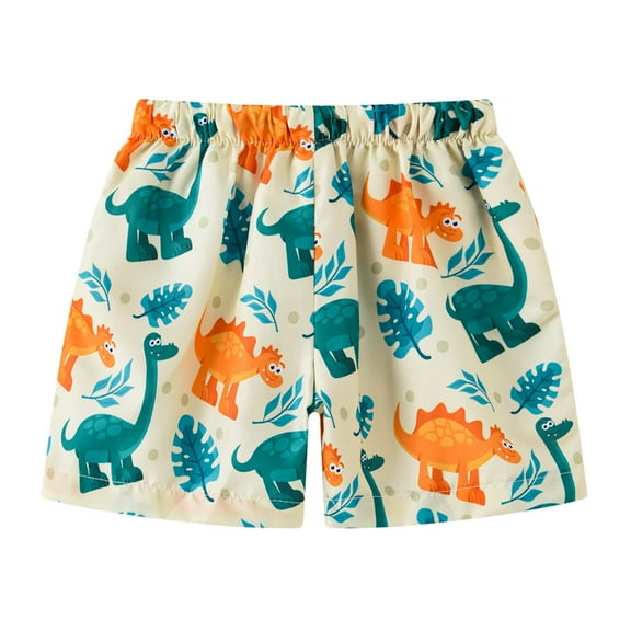 Odeerbi 2025 Toddler Baby Boys Cute Cartoon Pattern Print Beach Pants Summer Loose And Comfortable Kids Shorts