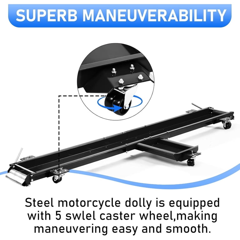 Ktaxon 1250 lbs Motorcycle Dolly, Heavy Duty Steel Bike Mover with