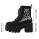 thumbnail image 5 of NECHOLOGY Botas Mujer Adulto Femenino Zapatos Botines mujer Zapatos de moda para mujer, cuñas transpirables, botas Retro con cordones, botas cómodas para ir a la (Black, 7), 5 of 7