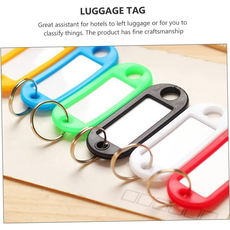 Random Color Key Tags With Labels, Plastic Prevent Missing Key Identifiers,  Luggage Bag Accessories - Temu