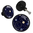 thumbnail image 2 of 4 Pcs Zodiac Sky Constellations Knobs for Kitchen Cabinet Cupboard Dresser Bookcase Drawer Pulls Handles Round Home Decor, 2 of 5