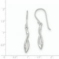 thumbnail image 3 of Sterling Silver Polished Twisted Shepherd Hook Earrings (44 X 5) Made In Thailand qe12070, 3 of 3