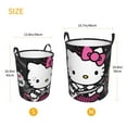 thumbnail image 2 of Hello Kitty Laundry Hamper, Dirty Clothes Hamper Storage Basket for Bathroom Bedrooms, Circular Hamper with Handles, Gifts for Boys Girls Men Women, 2 of 8