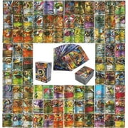 120 PCS Assorted TCG Poke Cards Packs Ultra Rare Shiny Collection Cards Box(100 Custom Cards+20 Vstar Cards), The Best Gift for Kids and Collectors