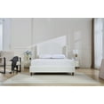 thumbnail image 3 of Hannah Upholstered Wingback King Bed / Tall 54" Modern Headboard / Cream White Luxury Chenille Fabric / Contemporary Bedroom Furniture / No Box Spring Required / Quick Tool-Free Assembly, 3 of 9