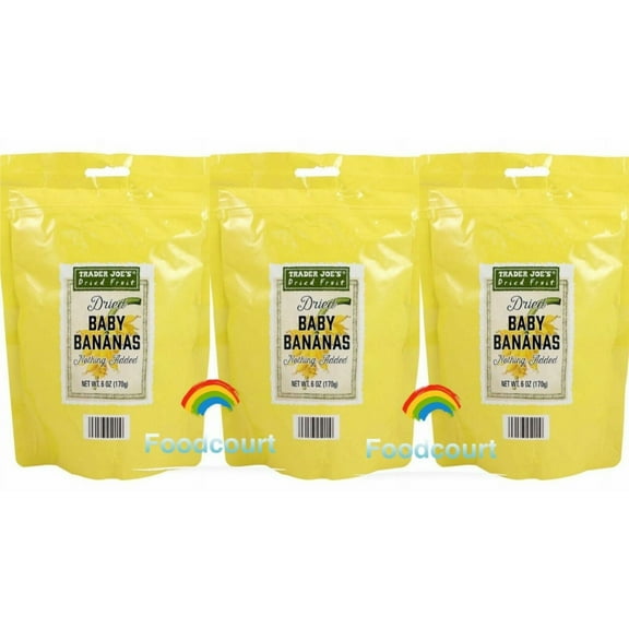 3 Packs Trader Joe’s Dried Baby Bananas, All Natural