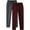 Dark Gray/Burgundy, variant on Wyobmus 2PC Open Bottom Sweatpants for Men and Women Loose Solid Color Elastic Waist Drawstring Workout Running Pants Gray/Burgundy