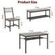 thumbnail image 4 of ChaoLink Juego de mesa para 4, mesa para cocina y 2 sillas con banco de almacenamiento, juego de mesa rectangular de 47.2" con soporte para vino, para espacio pequeño, apartamento, color gris, 4 of 8