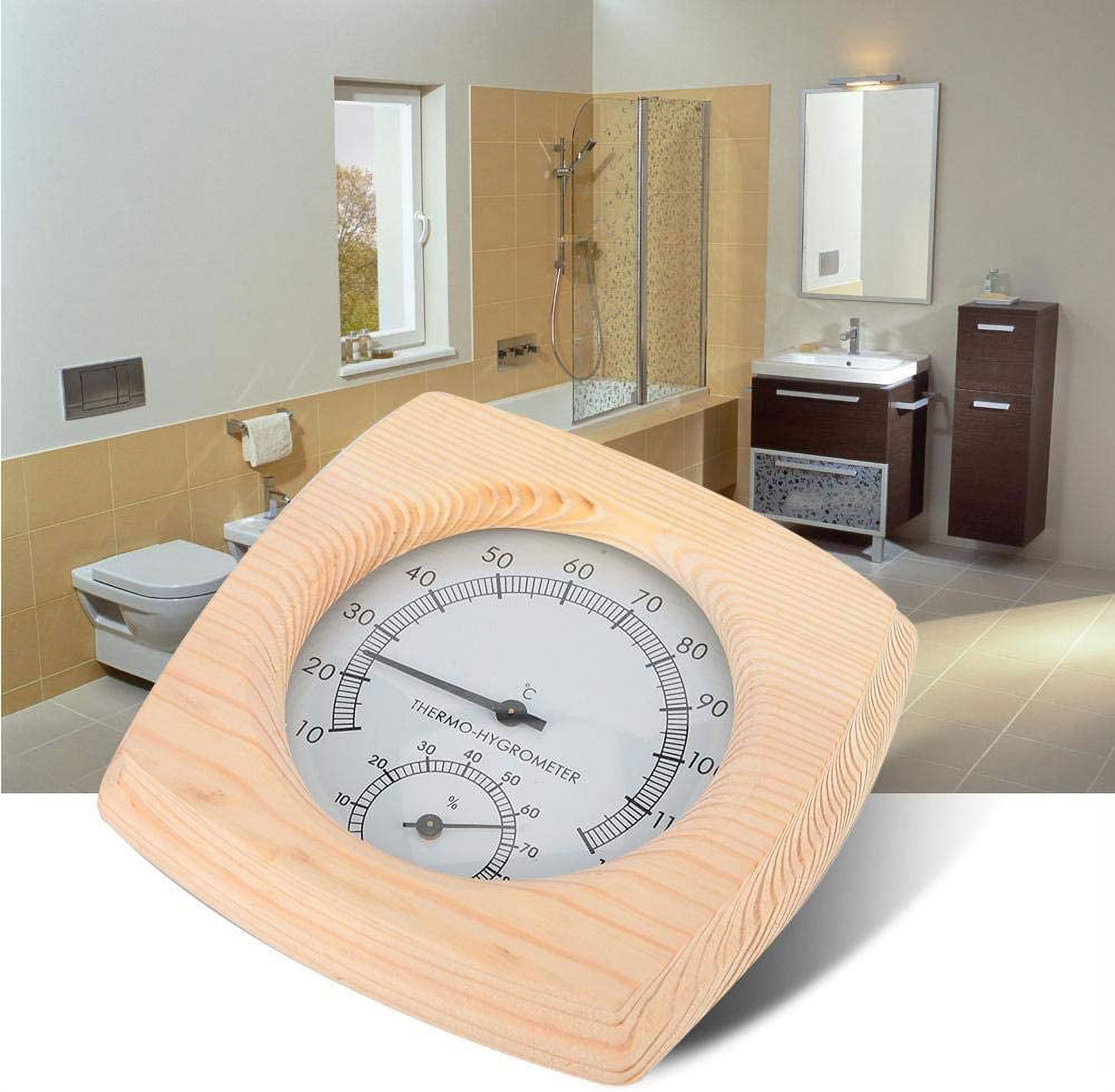 Encased Wood Sauna Thermometer/Hygrometer *** FREE SHIPPING ***