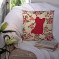 thumbnail image 3 of Chihuahua Shabby Chic Yellow Roses Fabric Decorative Pillow, 3 of 4