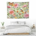 thumbnail image 3 of COMIO Wild Flower Tapestry Floral Plant Tapestries Watercolor Flowers in Pink and Yellow Colors Nature Scenery Butterfly Tapestries for Bedroom, 3 of 7