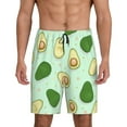 thumbnail image 3 of Lsque Avocado Mens Sleep Pajama Shorts,Short Pajama Pants, Cotton Ultra-Soft Knit-X-Large, 3 of 9