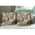 thumbnail image 5 of Ambesonne Classic Throw Pillow Cover Pack of 4, Grandiose Room Scene Print, 4 Pcs-24" x 24", Ginger and Blue, 5 of 5