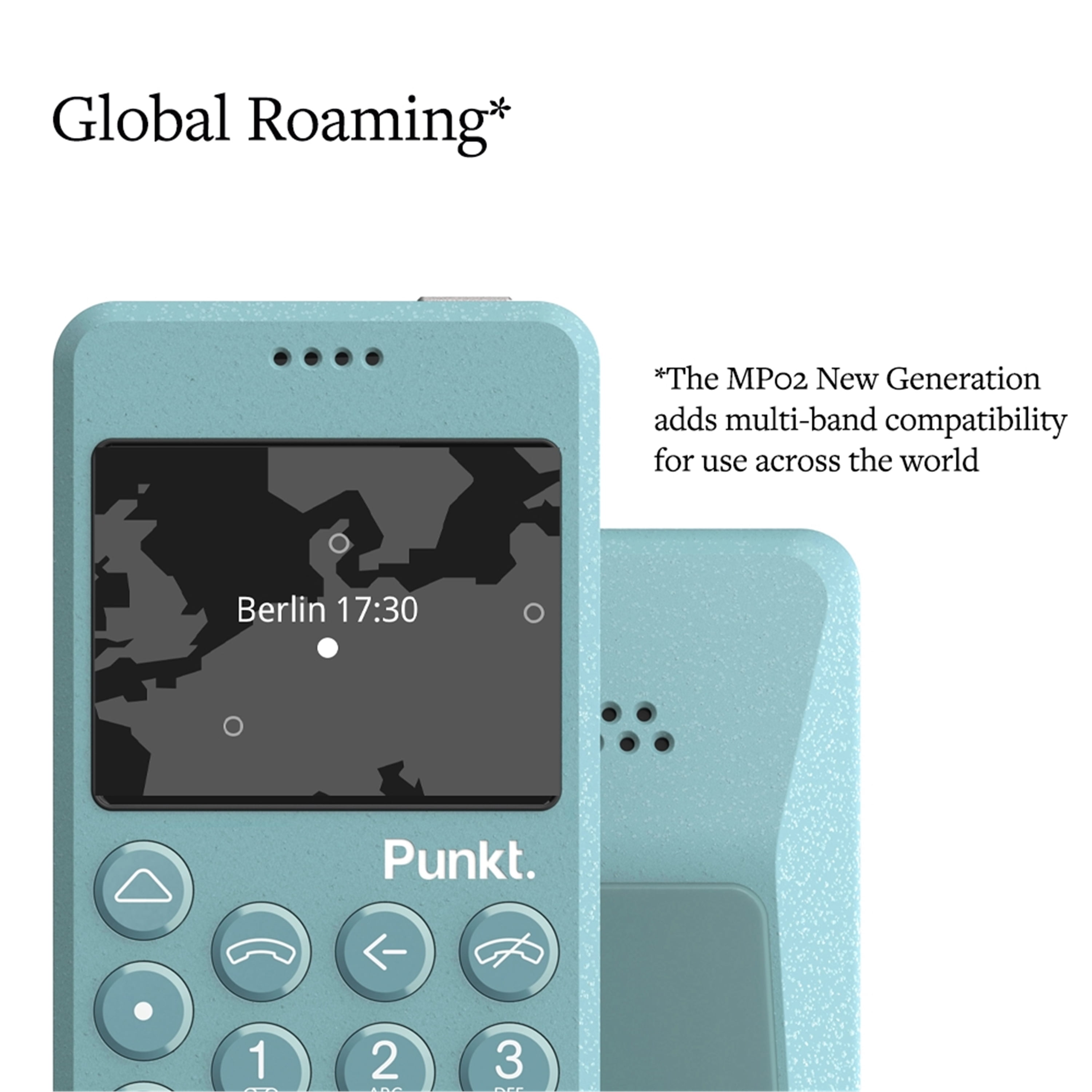 Punkt. MP02 Minimalist 4G LTE Cell Phone AT&T/T-Mobile Nano-SIM