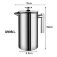 thumbnail image 4 of axGear Stainless Steel French Press Coffee Maker 800ml Easy Clean Tea Pot with Filter, 4 of 8