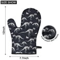 thumbnail image 6 of Black Cartoon Dinosaurs Skeletons Pattern Shower Curtain OneSize ,Bathroom Decorative Shower Curtains Set with 12 Hooks,Modern Waterproof Washable Shower Curtain, 6 of 7