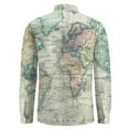 thumbnail image 4 of Vintage Map Casual Shirts Men The World 1801 Print Shirt Long Sleeve Fashion Harajuku Blouses Autumn Design Clothes Large Size, 4 of 6