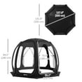 thumbnail image 3 of Outsunny 11' x 11.5' Screen Tent, Pop Up Gazebo with 2 Doors, Black, 3 of 10